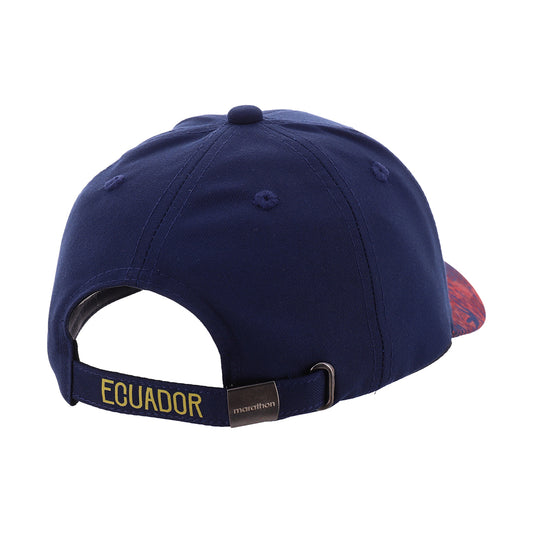 Official Ecuador National Team 2026 Cap – Navy Blue & Graphic Red Brim by Marathon Sports