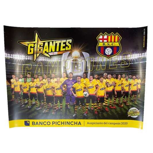Poster Barcelona Sporting Club Ecuador Collection Champion 2020