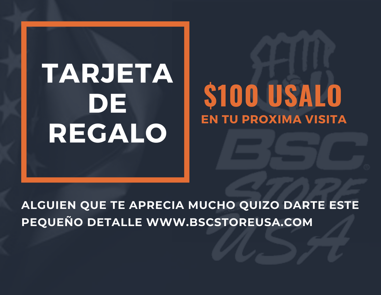 Tarjeta de Regalo BSC Store USA