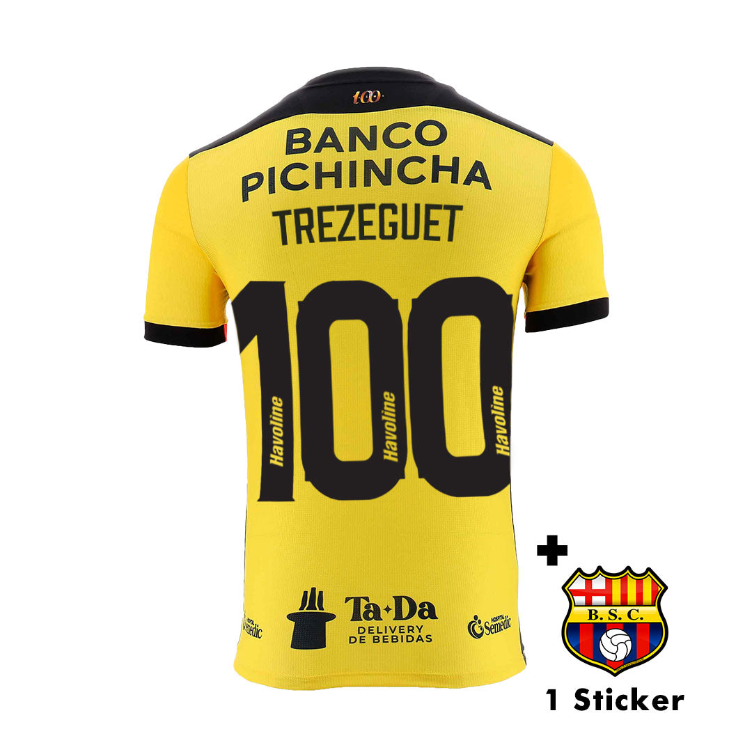 Camiseta oficial Barcelona Sporting Club Ecuador edición centenario Trezeguet 2025 hombre