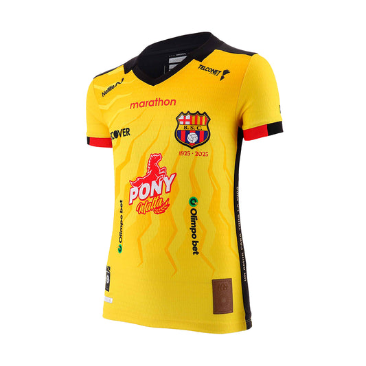 Camiseta oficial Barcelona Sporting Club Ecuador edición centenario 2025 ninos