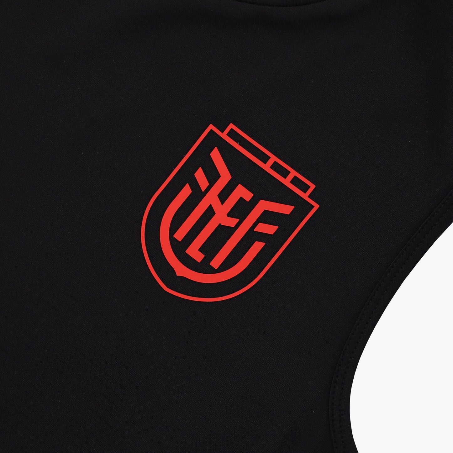 BVD Oficial de Entrenamiento FEF 2026 | Camiseta Sin Mangas Ecuador (Negra)