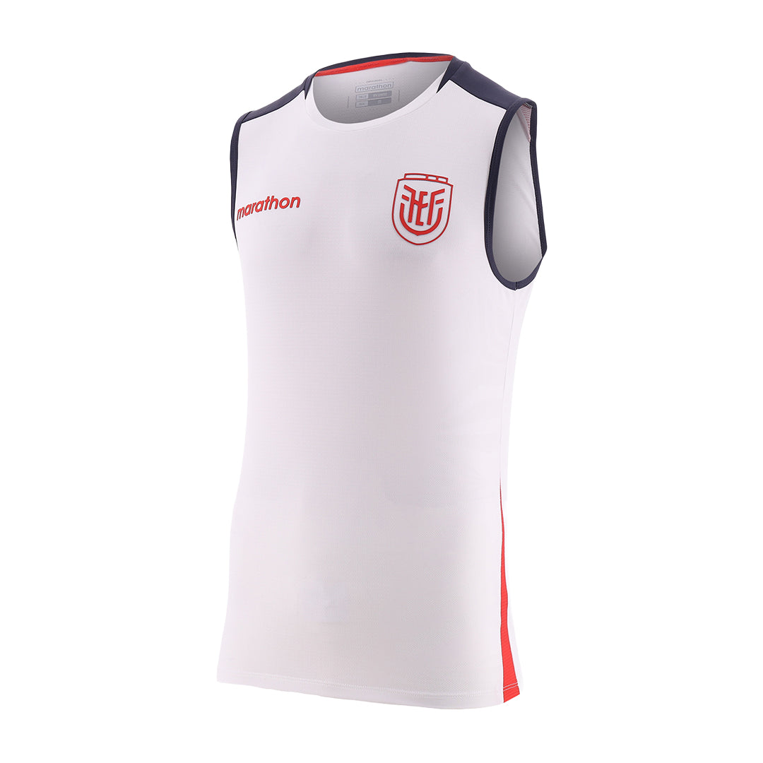 Official Ecuador Sleeveless Training Shirt 2026 | FEF White Tank Top