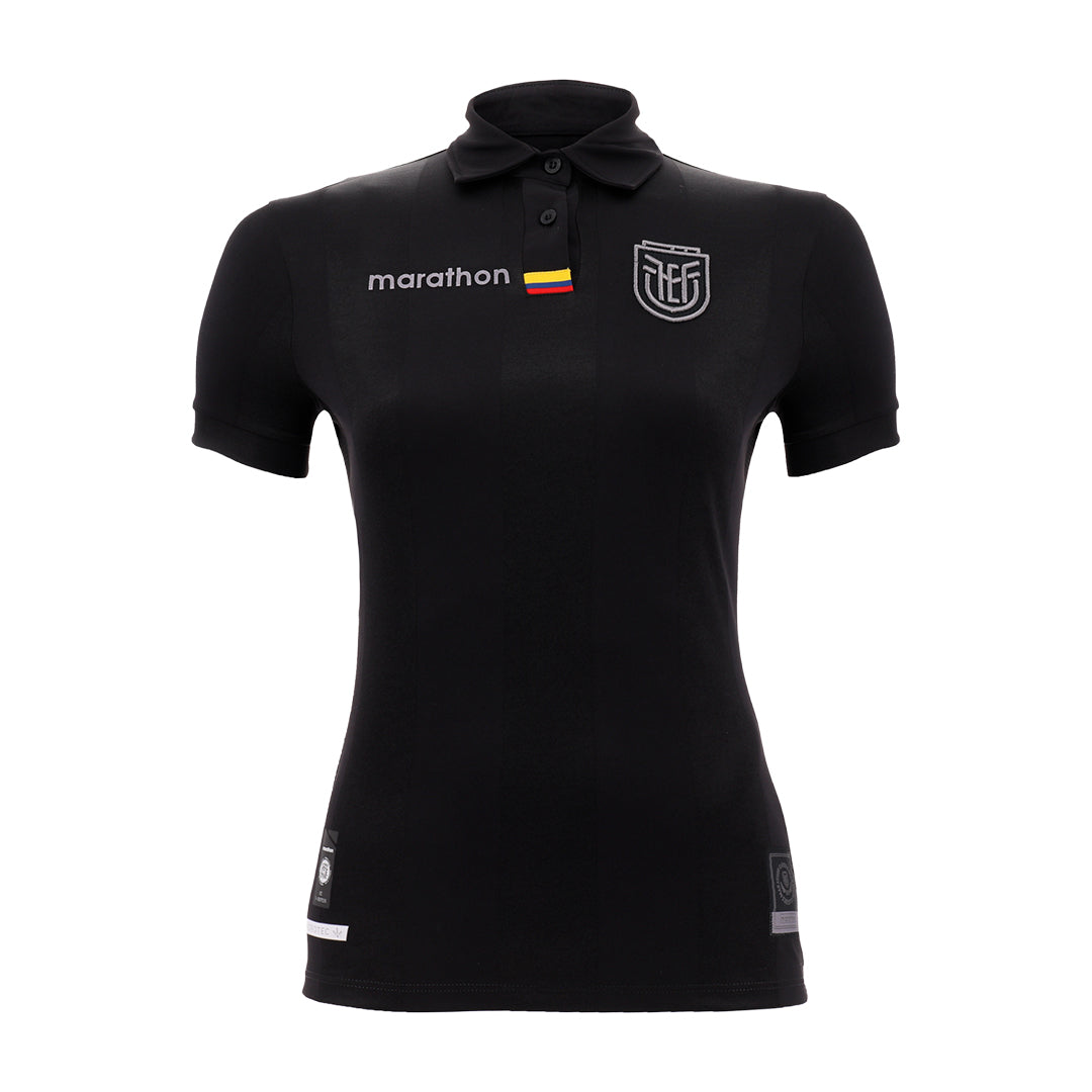 Camiseta Oficial Ecuador FEF 100 Años – Edición Limitada Centenario Negra para Mujer