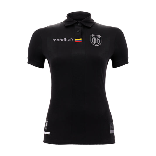 Camiseta Oficial Ecuador FEF 100 Años – Edición Limitada Centenario Negra para Mujer
