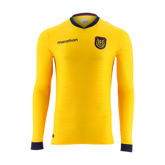Official Ecuador Authentic 2026 World Cup Home Jersey Men's Long Sleeve - Marathon Sports National Team Gear