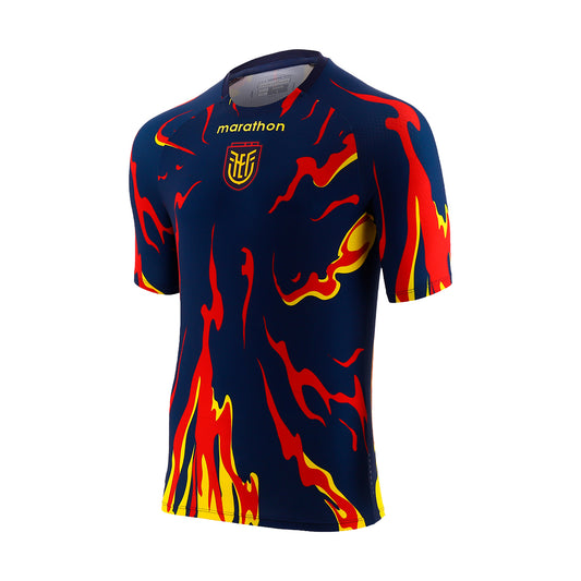 Camiseta Oficial FEF Pre-Partido Hombre Mundial 2026 | Edición Fuego y Ondas

