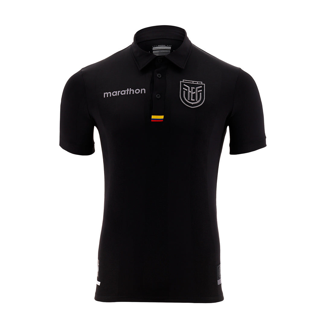 Camiseta Oficial Ecuador FEF 100 Años – Edición Limitada Centenario Negra para Hombre