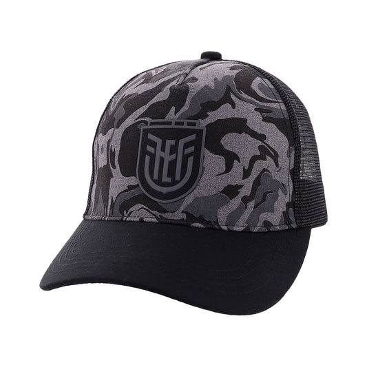 Gorra Trucker Oficial de la Selección de Ecuador "Camuflaje Urbano" – Gris y Negro