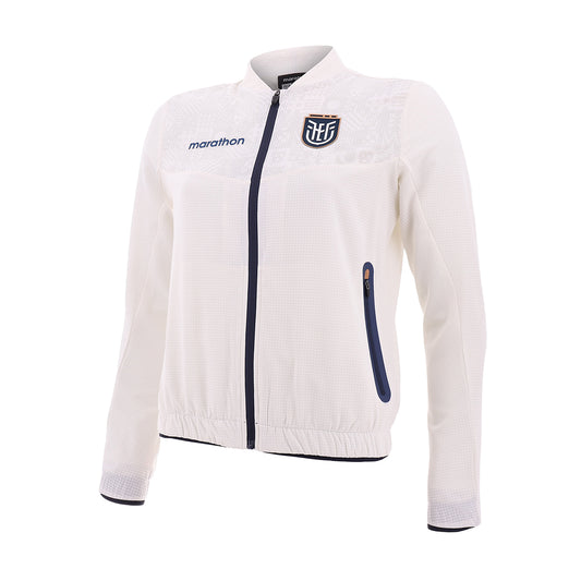 Chompa Oficial de Cancha Ecuador 2026 World Cup - Marathon Sports Blanca - Mujer