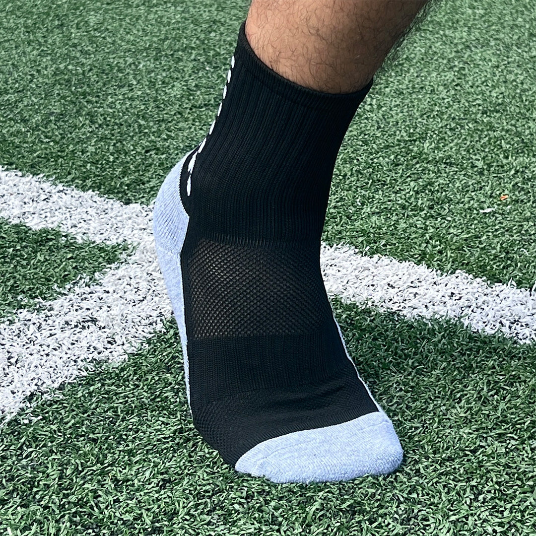 3 Pairs Sport Anti Slip Football Socks with Premium Rubber Grip