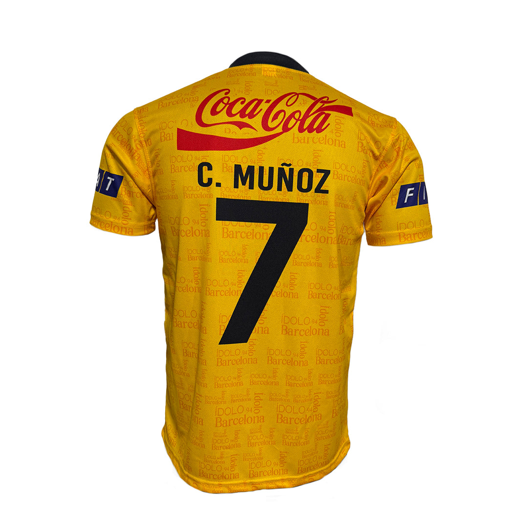 C. Munoz Barcelona sporting club ecuador 1993-94 men's retro jersey