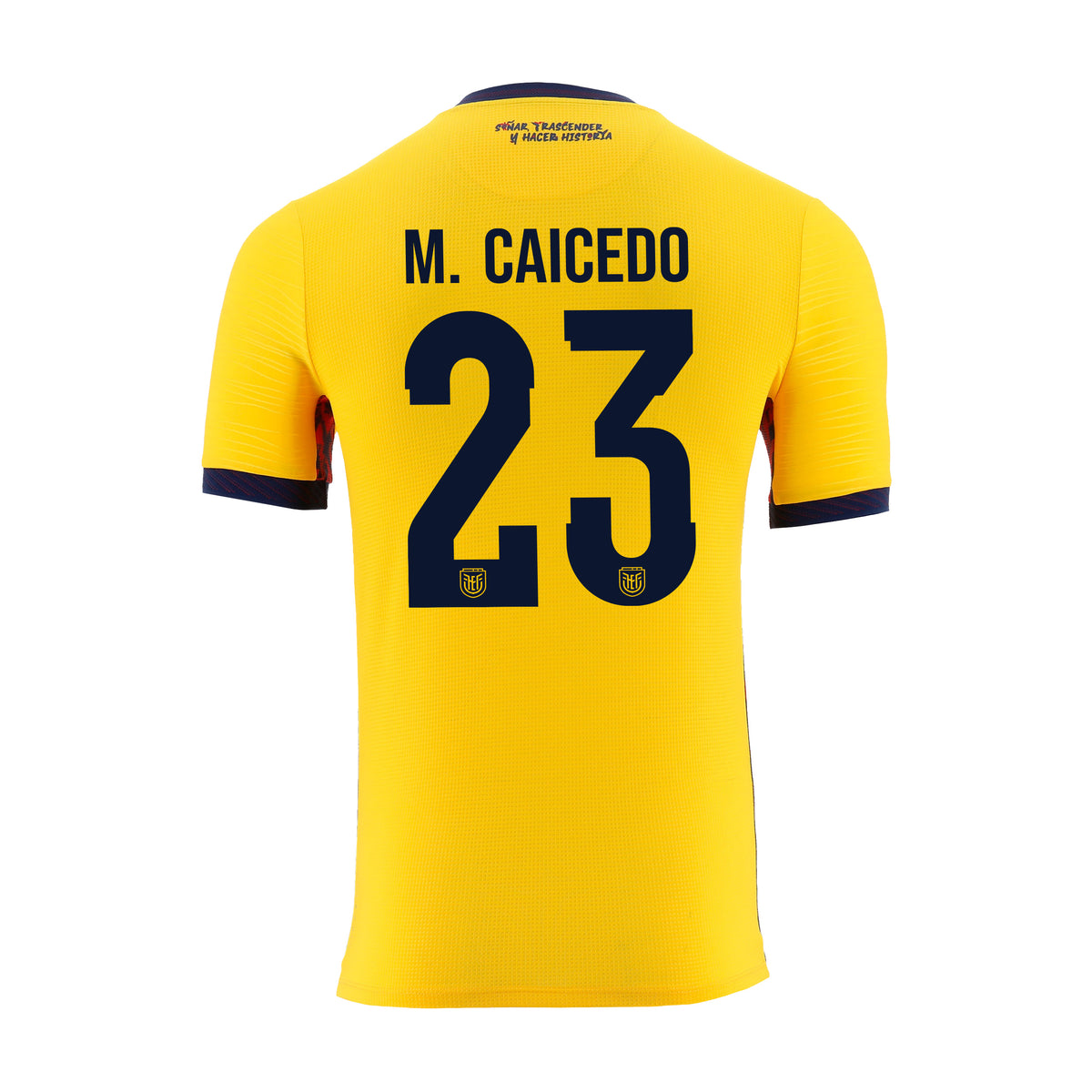 Camiseta Oficial Ecuador - Moisés Caicedo #23 (Edición Limitada Tipografía Mundial)