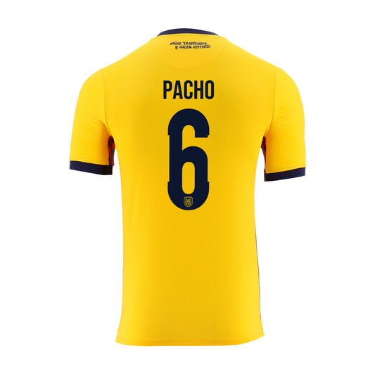 Official Ecuador Jersey - Pacho #6 (Limited Edition World Cup Font)