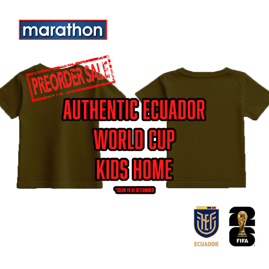 Official Ecuador Authentic 2026 World Cup Home Jersey Kids