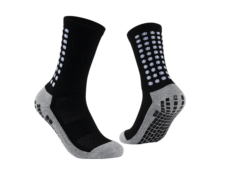 3 Pairs Sport Anti Slip Football Socks with Premium Rubber Grip